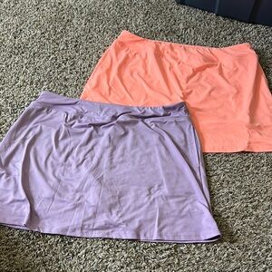 Women's Purple and Orange Skirt Set